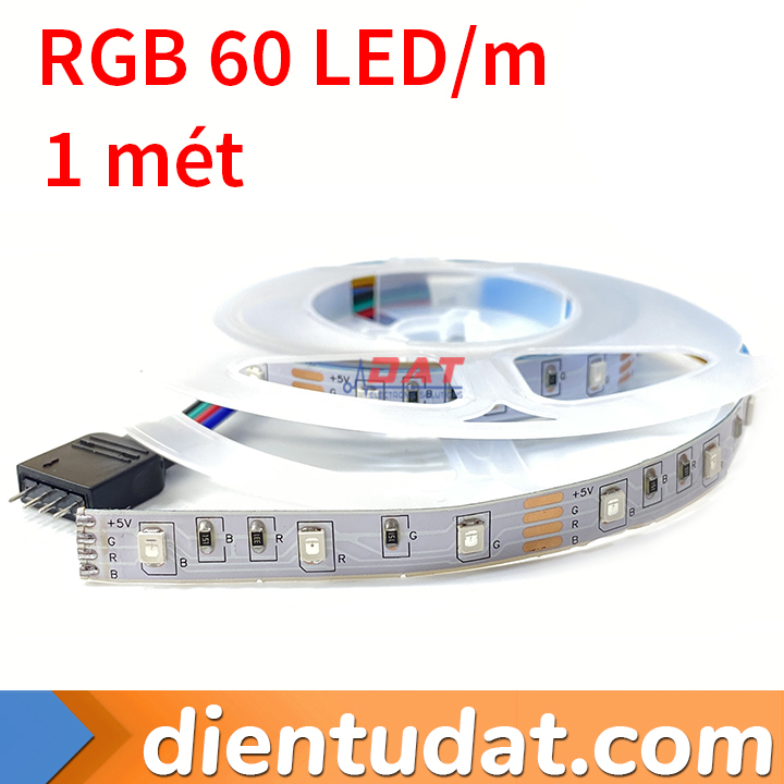 Dây LED RGB 2835 5V 60 LED - Cuộn 1 Mét