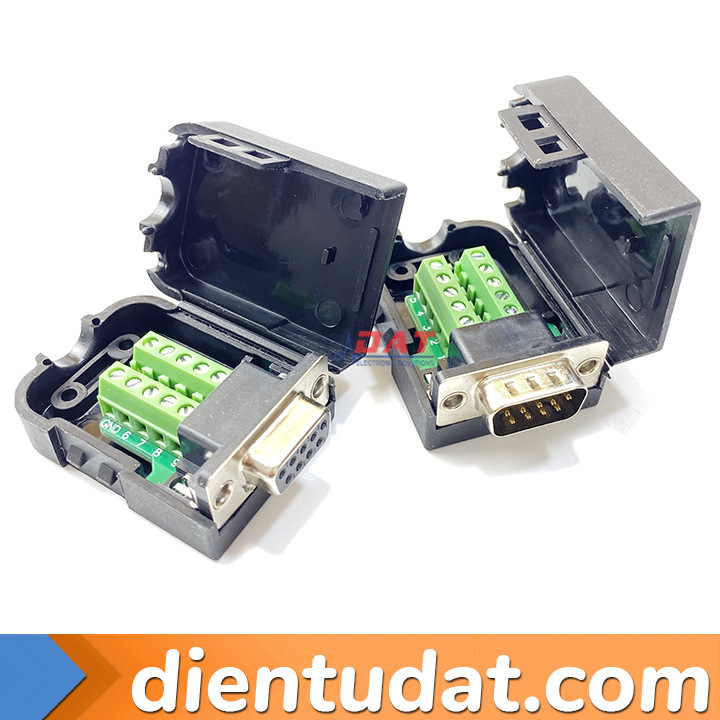 DB9 Connector 9 Pin Cable RS232 Connector COM Port - Jack Đực - Jack Cái
