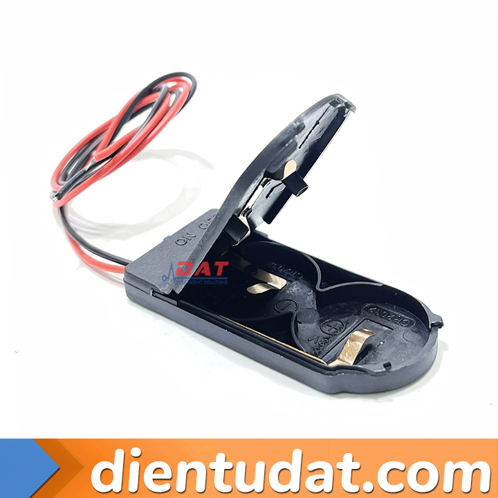 Đế 2 Pin CR2032 6V Có Dây - Đen