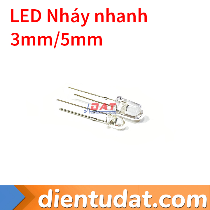 Đèn LED 7 Màu Tự Nháy - 3mm 5mm - Nháy Nhanh