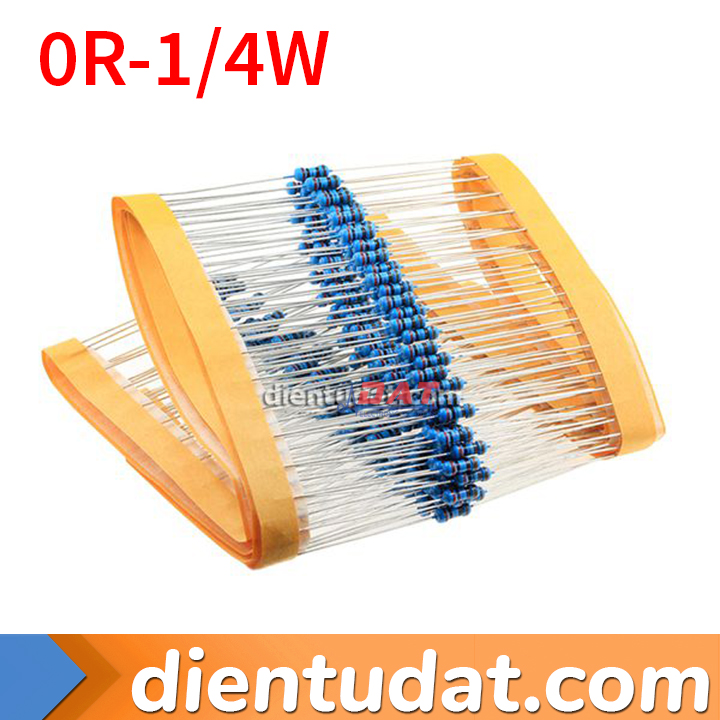 Điện trở 1/4W 0R 0ohm 1% - 5 Vòng Màu