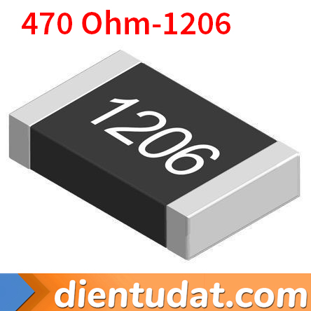Điện Trở Dán 470 Ohm 1206 SMD 1/4W 5% - Mã 471