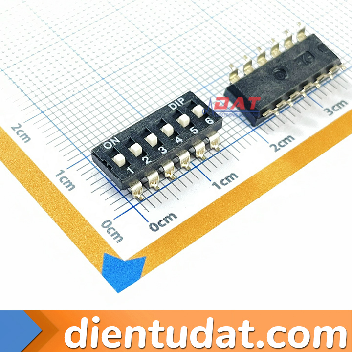 DIP Switch - Công Tắc Gạt Dán SMD 2.54mm 1P 2P 3P 4P 5P 6P 8P 10P