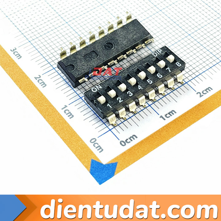 DIP Switch - Công Tắc Gạt Dán SMD 2.54mm 1P 2P 3P 4P 5P 6P 8P 10P