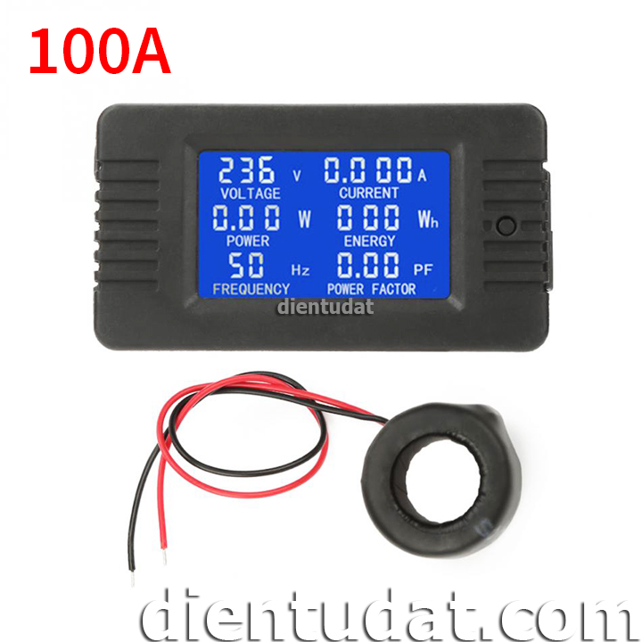 Đồng Hồ Đo AC Đa Năng 6 Thông Số Hiển Thị LCD 100A PZEM-022