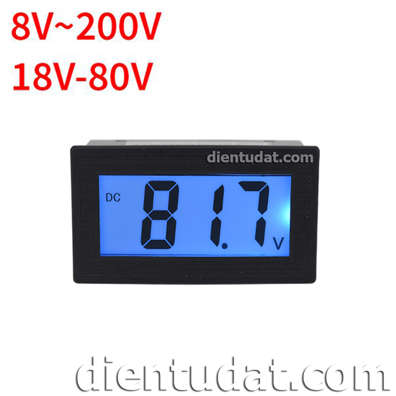 Đồng Hồ Đo Áp DC 8V~200V Hiển Thị LED - 8V~200V 18~80V