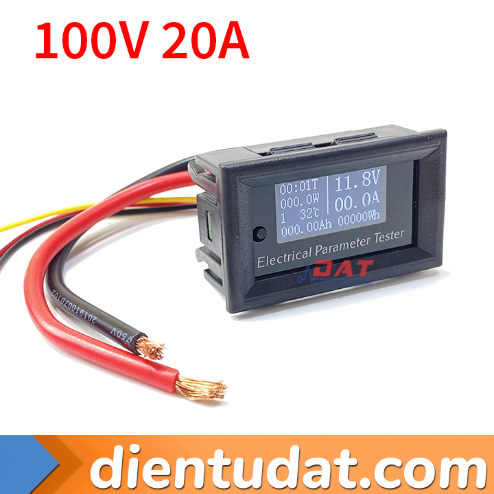 Đồng hồ đo DC hiển thị OLED 100V 20A