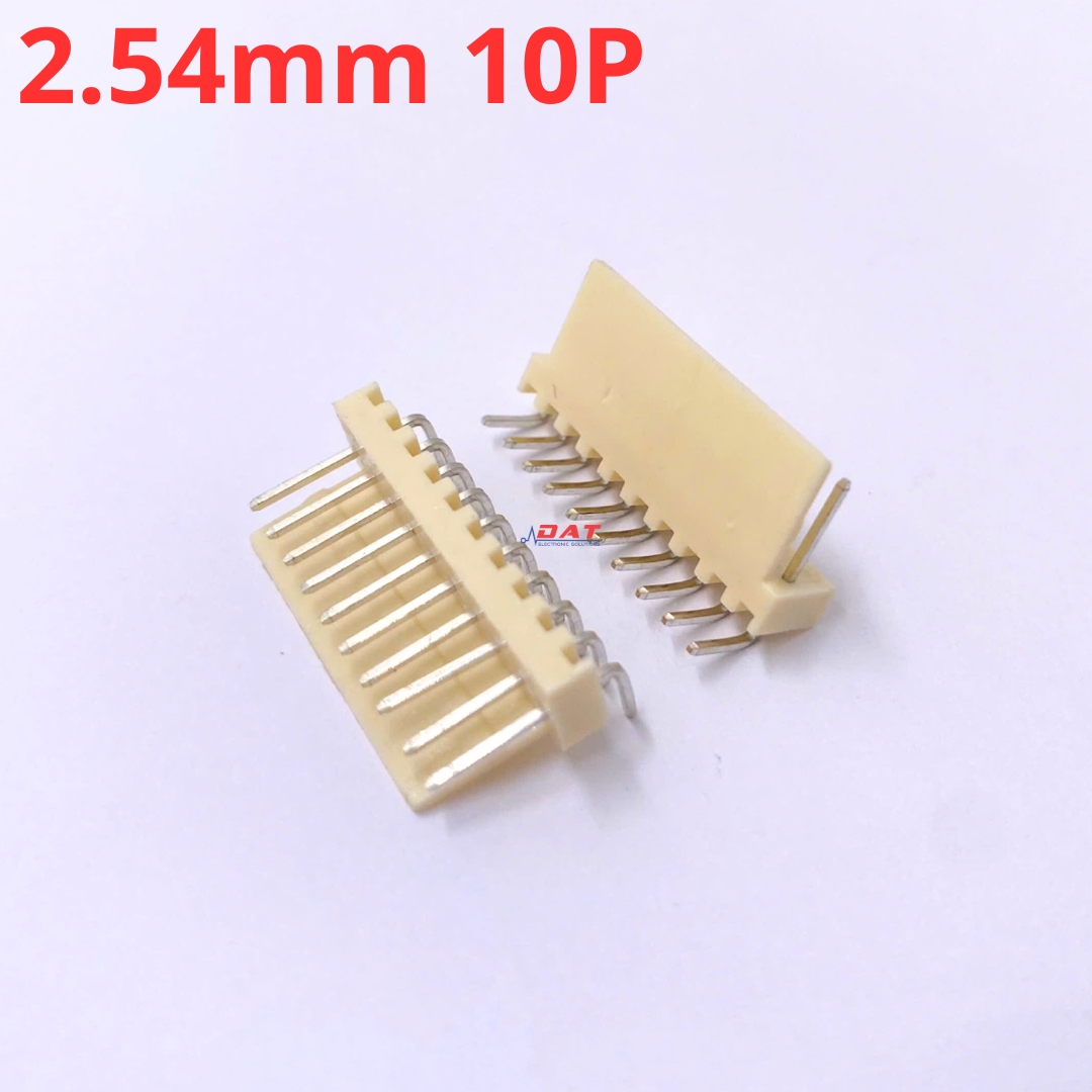 Header KF2510 Đực Chân Cong 2.54mm - 2P 3P 4P 5P 6P 7P 8P 9P 10P