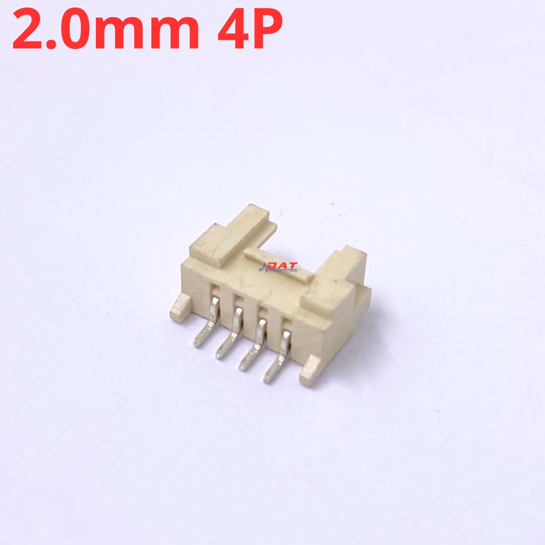 Jack Socket HY2.0mm Hàn Dán Nằm Ngang 4P
