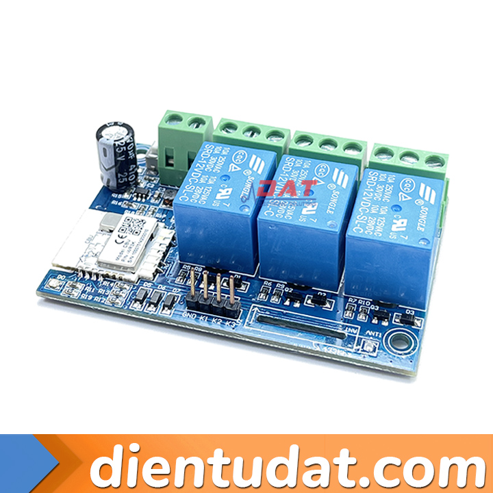 Mạch Điều Khiển 3 Relay Qua Wifi 5V 12V - Dùng APP Tuya