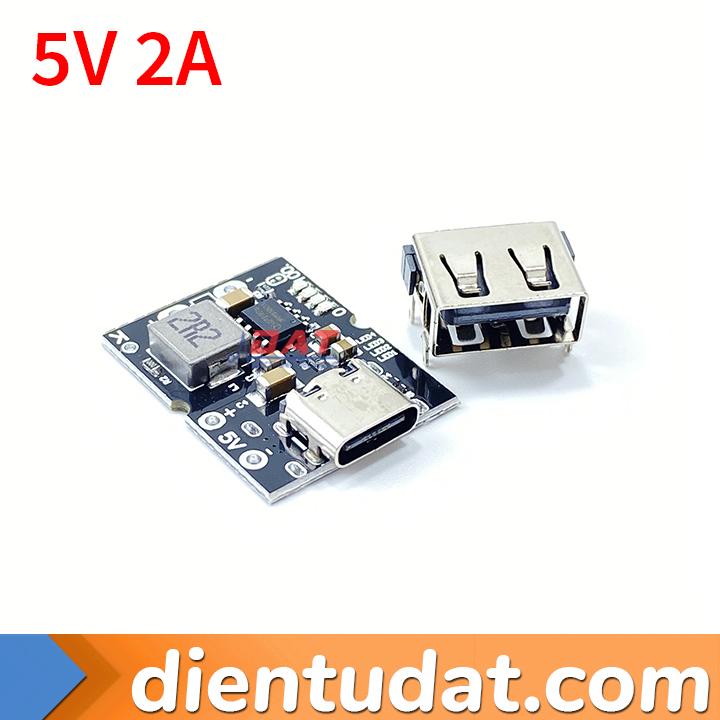 Mạch Sạc Xả 5V 2A Type C Cho Pin Dự Phòng Lithium 4.2V