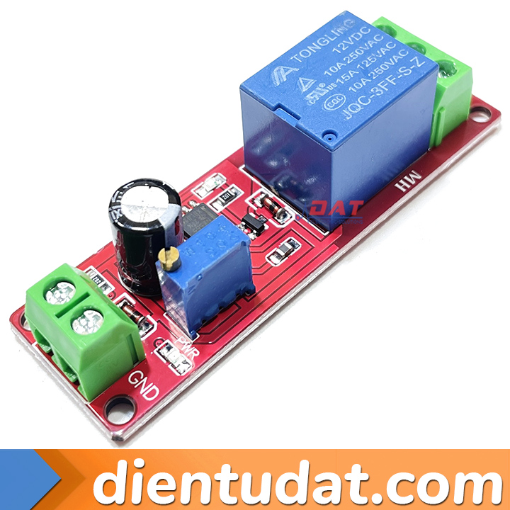 Mạch Tạo Trễ Ngắt Relay 12V 1-10s