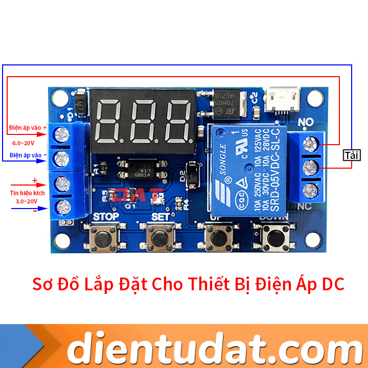 Mạch Tạo Trễ Theo Chu Kì Đóng Ngắt Relay 0 Giây - 99 Giờ WT104