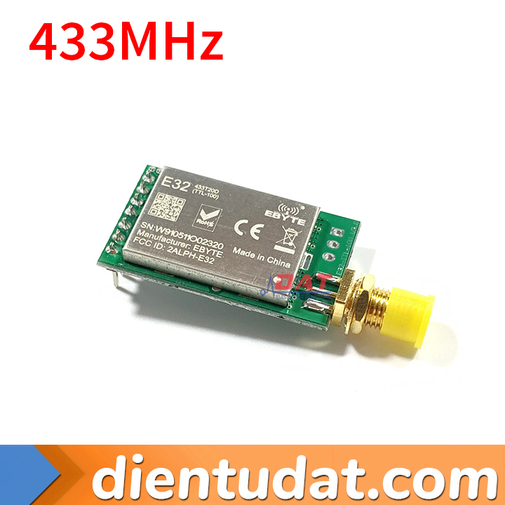 Mạch Thu Phát RF 3KM Lora SX1278 433MHz UART E32-433T20D