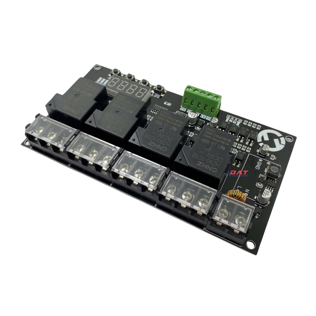 Mạch Trễ Đảo Chiều 2 Motor Hoạt Động Tuần Tự 4 Relay 30A - DC7V~27V AC 220V