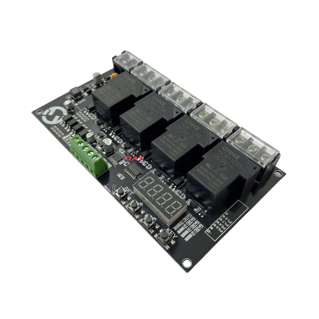 Mạch Trễ Đảo Chiều 2 Motor Hoạt Động Tuần Tự 4 Relay 30A - DC7V~27V AC 220V