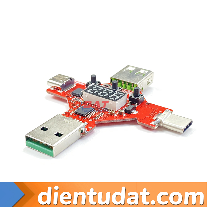 Mạch Trigger 4 Cổng USB - Type C PD QC 3.0 Hiển Thị LED