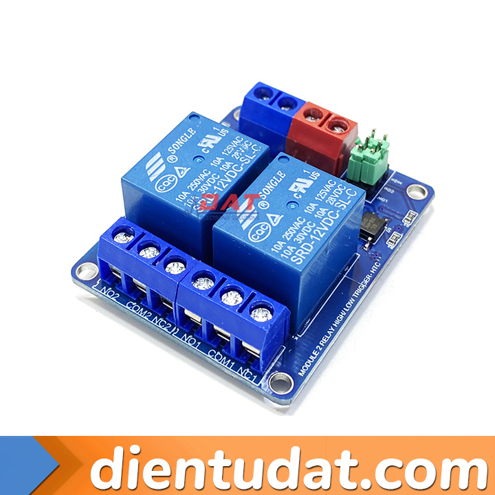 Module 2 Relay 12V Kích High/Low HTC