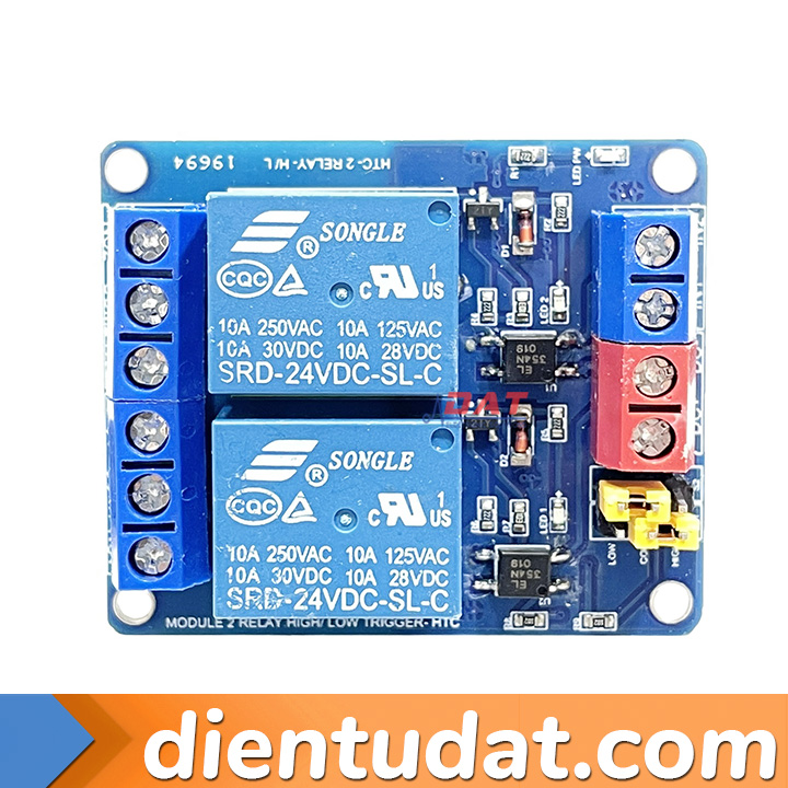 Module 2 Relay 24V Kích High/Low HTC