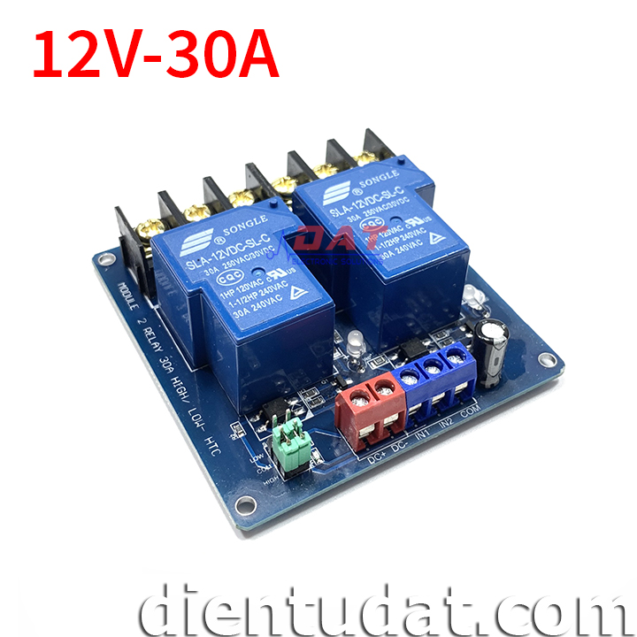 Module 2 Relay 30A - 12V Kích High/Low HTC