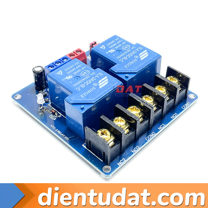 Module 2 Relay 30A - 24V Kích High/Low HTC