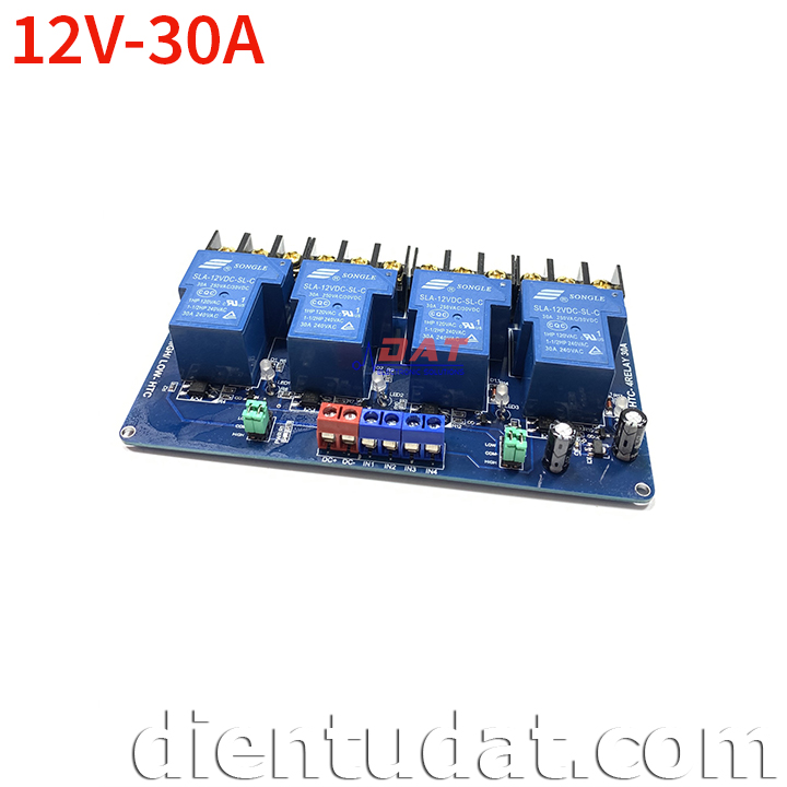 Module 4 Relay 30A - 12V Kích High/Low HTC