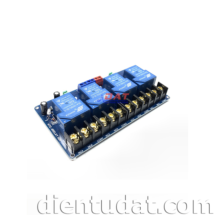 Module 4 Relay 30A - 12V Kích High/Low HTC