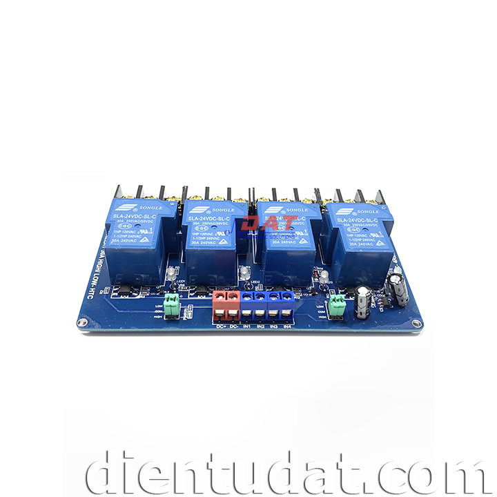 Module 4 Relay 30A - 24V Kích High/Low HTC