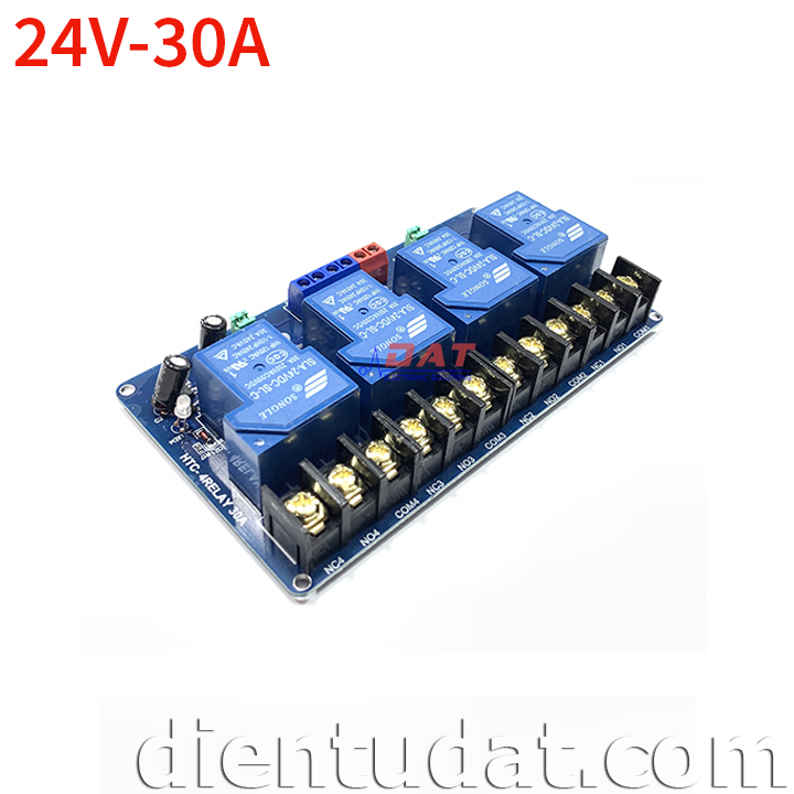 Module 4 Relay 30A - 24V Kích High/Low HTC