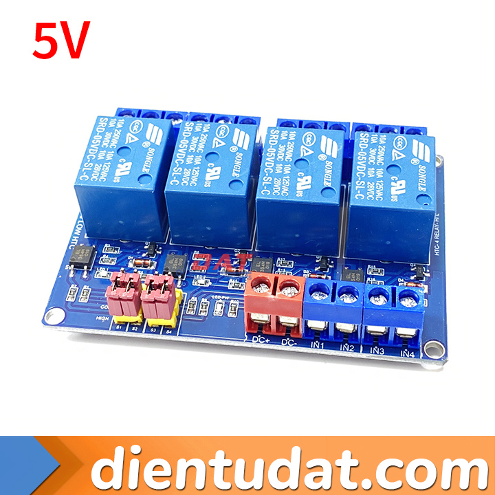 Module 4 Relay 5V Kích High Low HTC