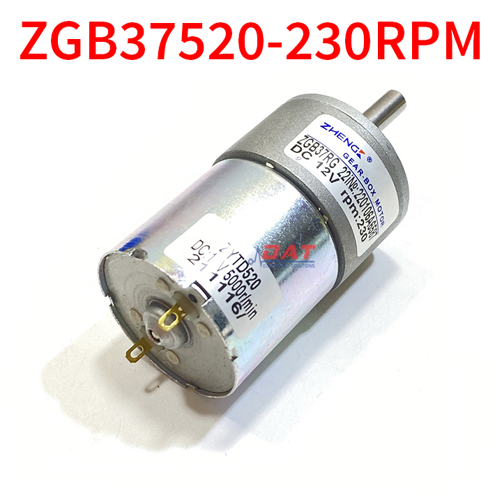 Motor Giảm Tốc 12V 230RPM ZGB37-520