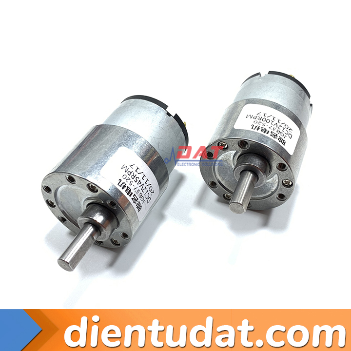 Motor Giảm Tốc  DC 12V 45RPM 100RPM JGB37-520