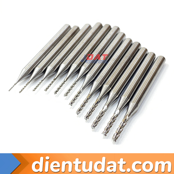 Mũi Phay PCB Thép Vonfram 3.175mm - 0.5mm 0.6mm 0.7mm 0.8mm 0.9mm 1.0mm 1.1mm 1.2mm 1.3mm 1.4mm 1.5mm 1.6mm