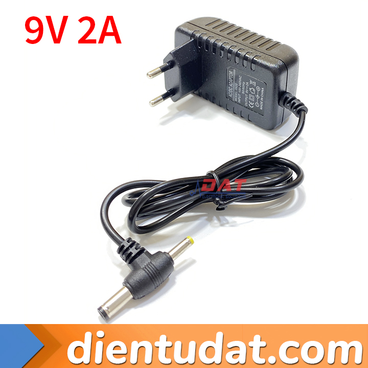 Nguồn Adapter 9V 2A - 2 Đầu 5.5*2.1mm 3.5*1.35mm