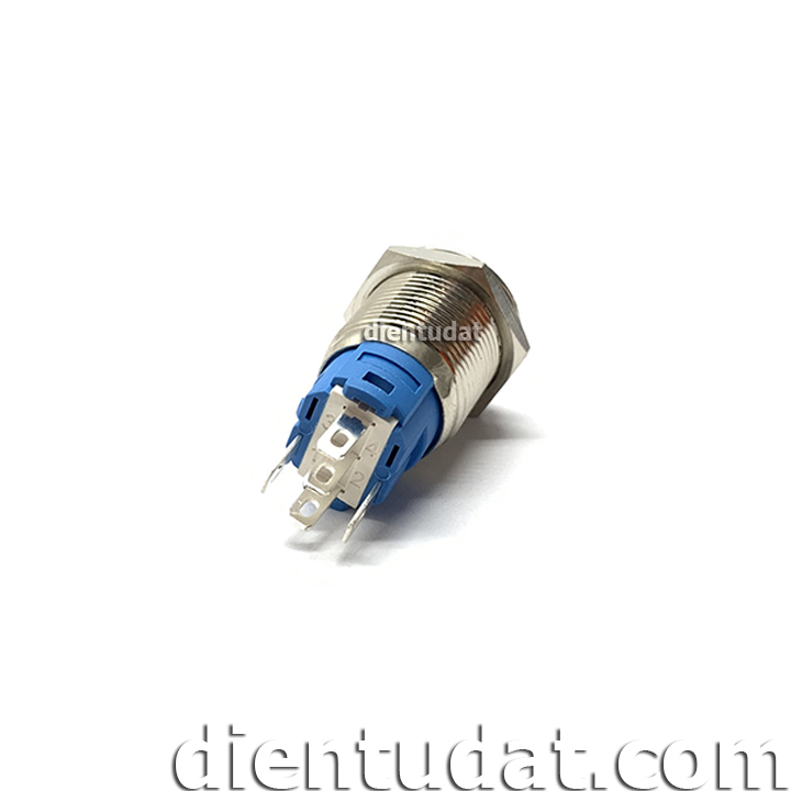 Nút Nhấn Vòng Đèn Reset Tự Nhả 16mm 12V 24V - Đỏ / Trắng / Xanh Lá / Xanh Dương