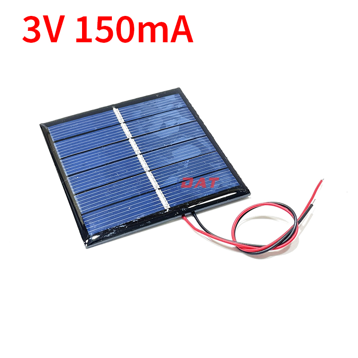 Pin Mặt Trời 3V 150mA 60*55mm Có Dây