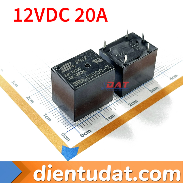 Relay 12VDC 20A 5 Chân SRA-12VDC-CL | Điện Tử DAT