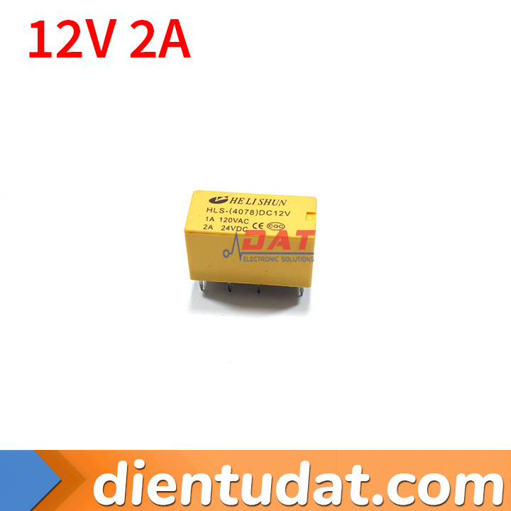 Relay 12VDC 2A 8 Chân HLS-4078