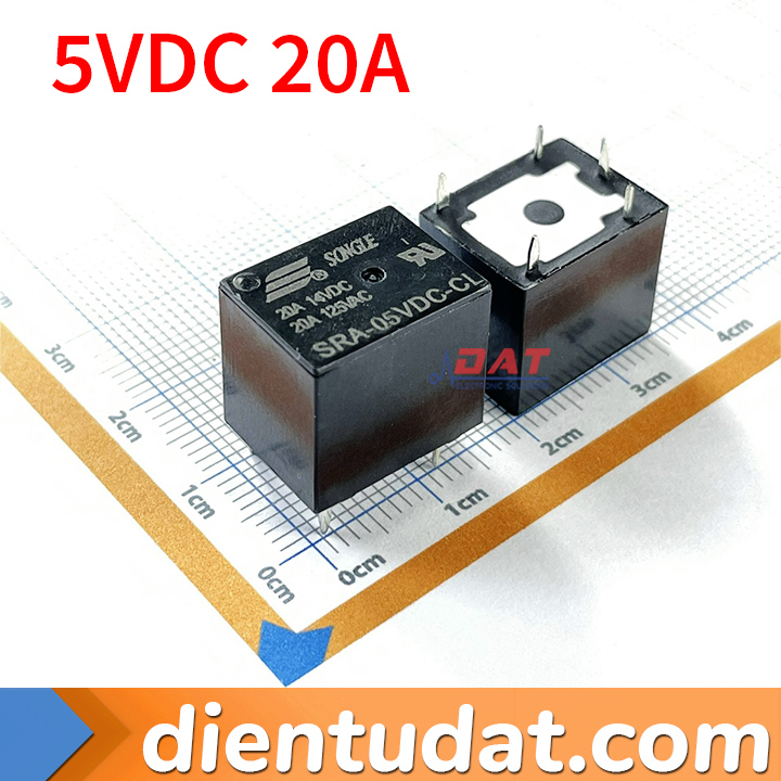 Relay 5VDC 20A 5 Chân SRA-05VDC-CL