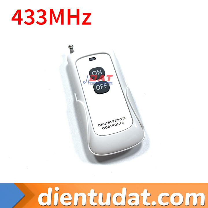 Remote RF 2 Nút On OFF 300 Mét Kèm Đế