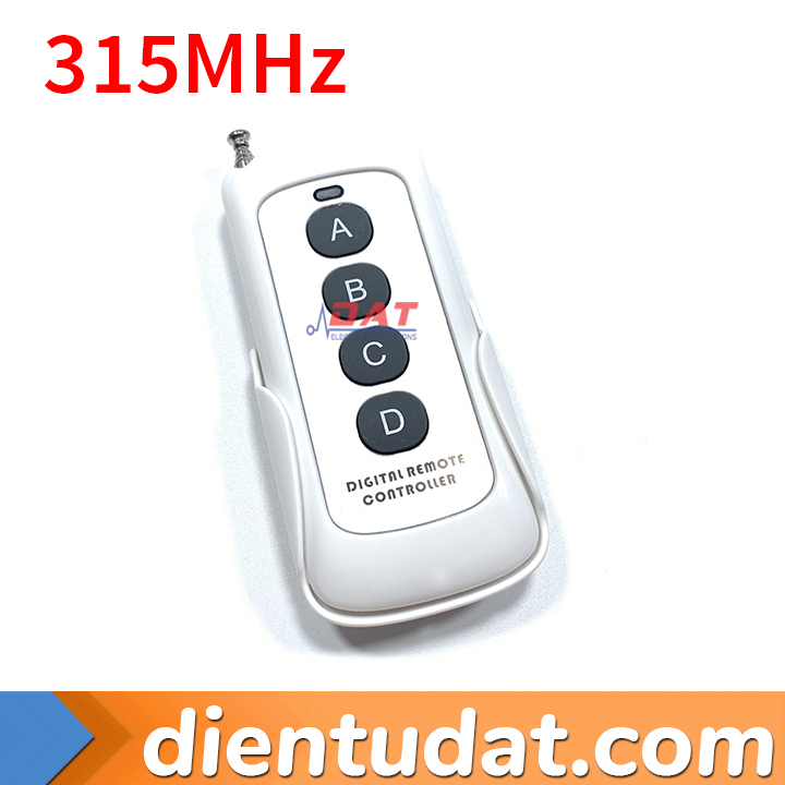 Remote RF 4 Nút ABCD 300 Mét Kèm Đế