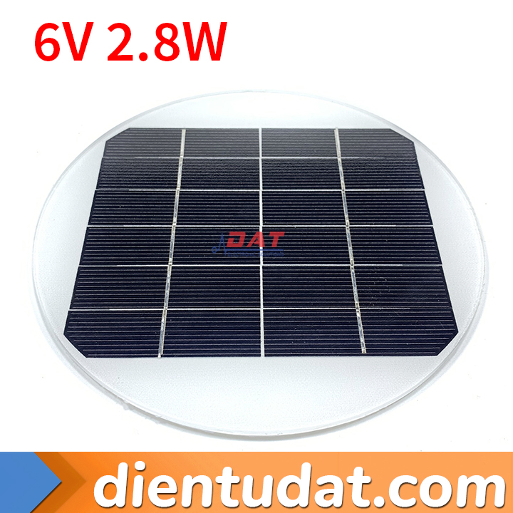 Tấm Pin Mặt Trời 6V - 2.8W - Tròn 160mm