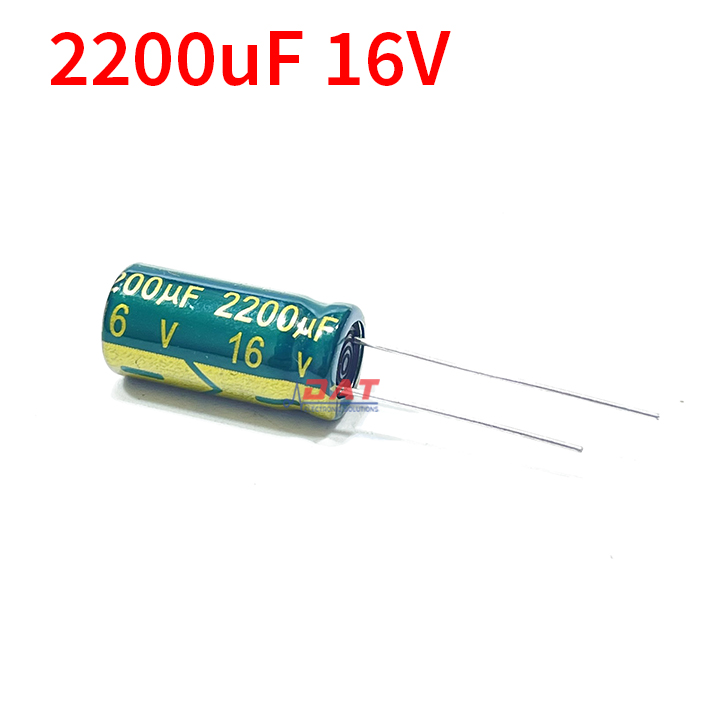 Tụ hóa 2200uF 16V 10*20mm Tần Số Cao