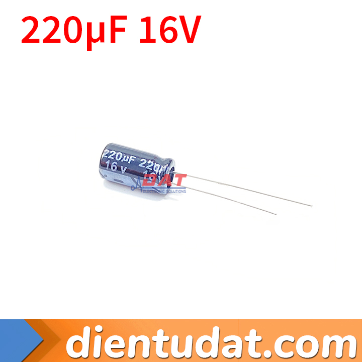 Tụ Hóa 220uF 16V 6*11mm