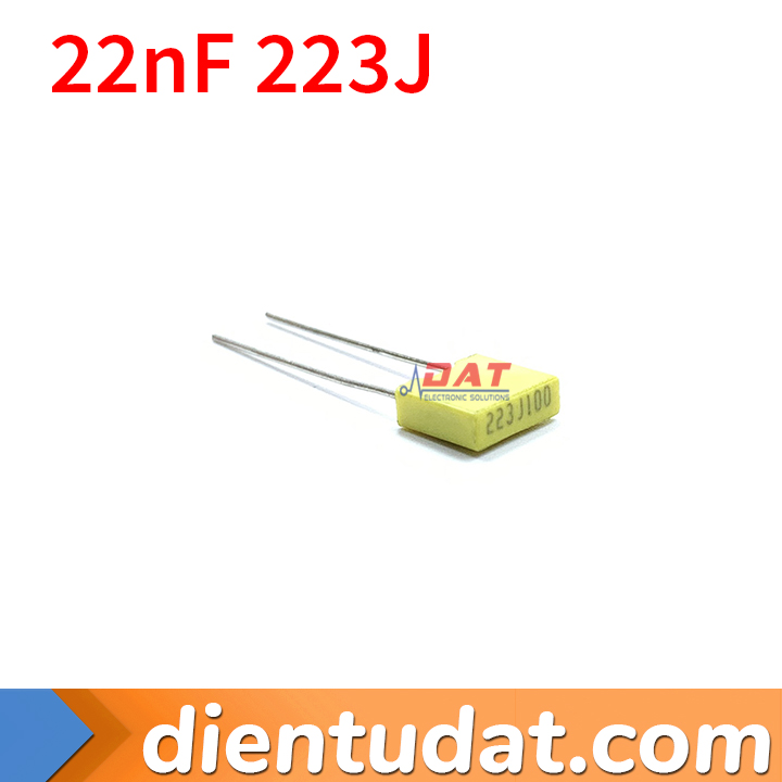 Tụ Kẹo Vàng Polyester 22nF 223J 100V