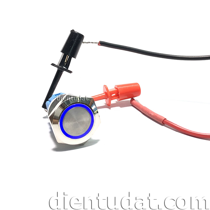 Nút Nhấn Vòng Đèn Reset Tự Nhả 16mm 12V 24V - Đỏ / Trắng / Xanh Lá / Xanh Dương