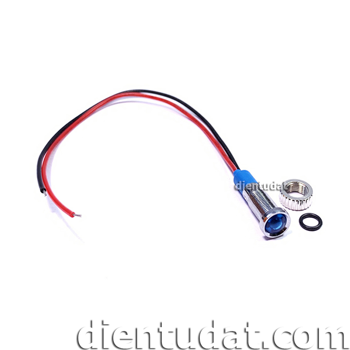 Đèn Báo 6mm Chống Nước 12V - Đỏ Vàng Trắng Xanh Lá Xanh Dương