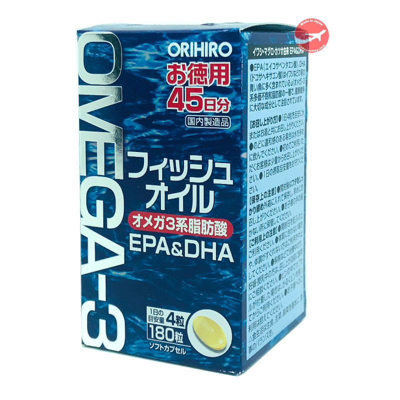 Viên uống dầu cá Omega 3 Orihiro 180 viên