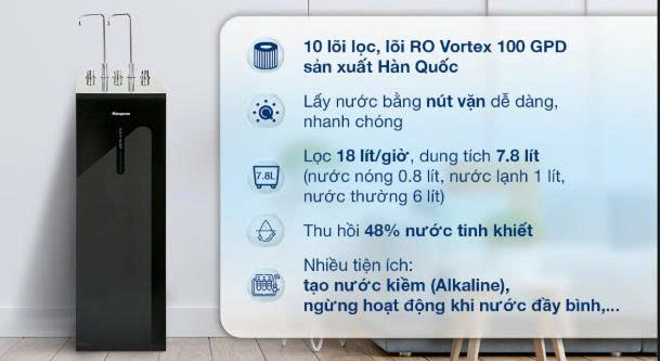 Máy lọc nước KANGAROO KG10A18 có khuyến mãi vàng