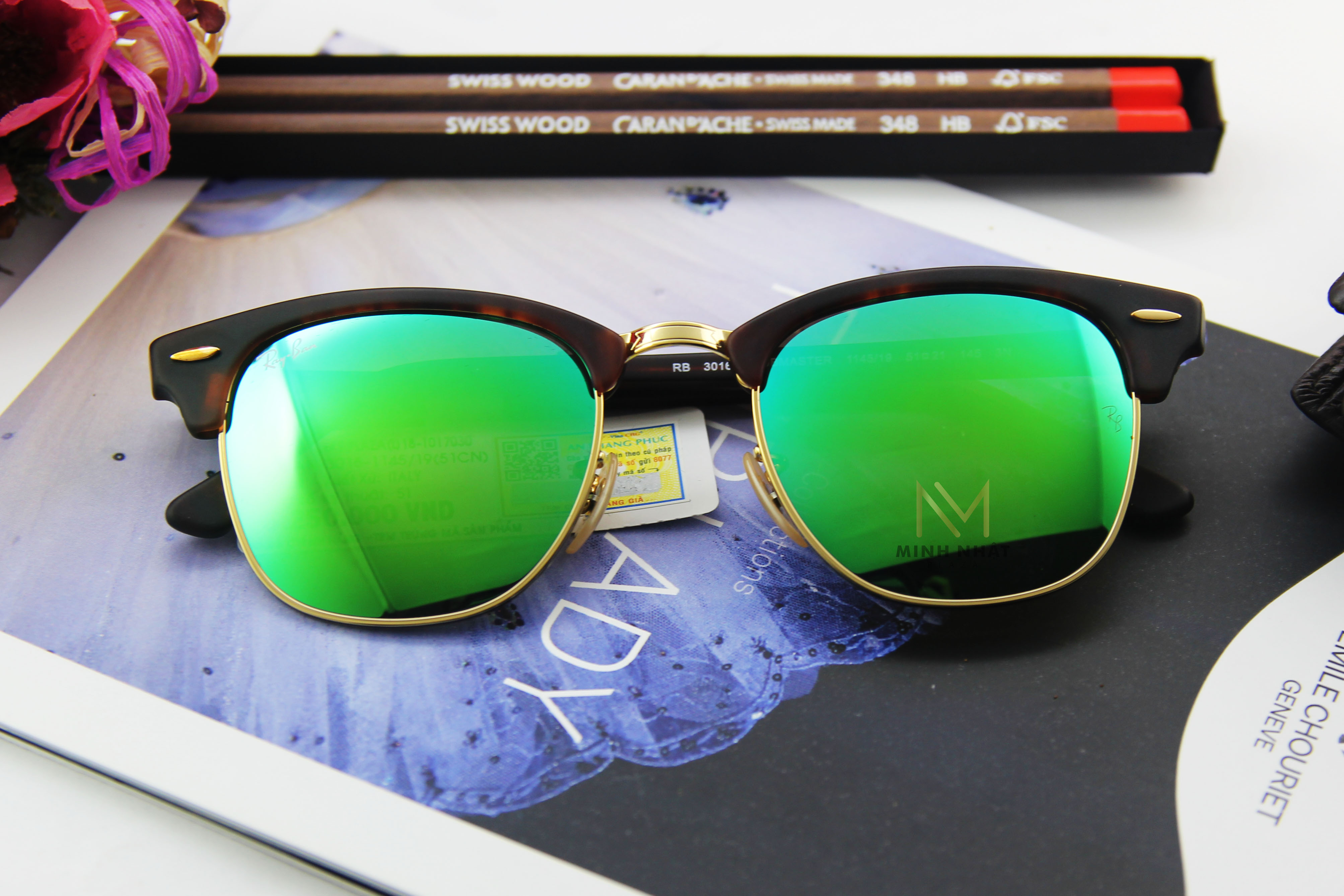 KÍNH RAYBAN CLUBMASTER FLASH LENSES RB3016-1145/19 – MINH NHẬT PLAZA